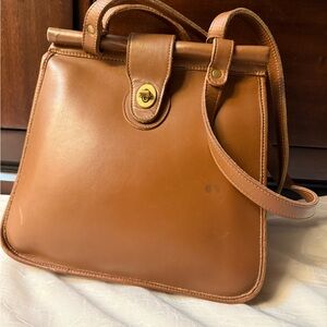 Coach Vintage 90’s Weston Shoulder Tote Bag Turnlock Glove Leather Handbag